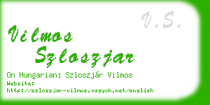 vilmos szloszjar business card