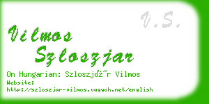 vilmos szloszjar business card